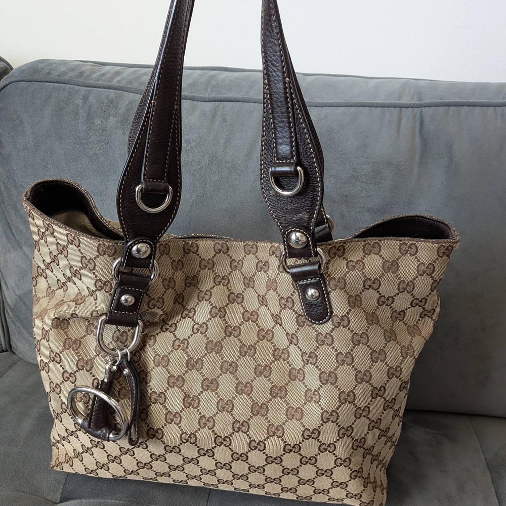Gucci Brown Monogram Tote Bag